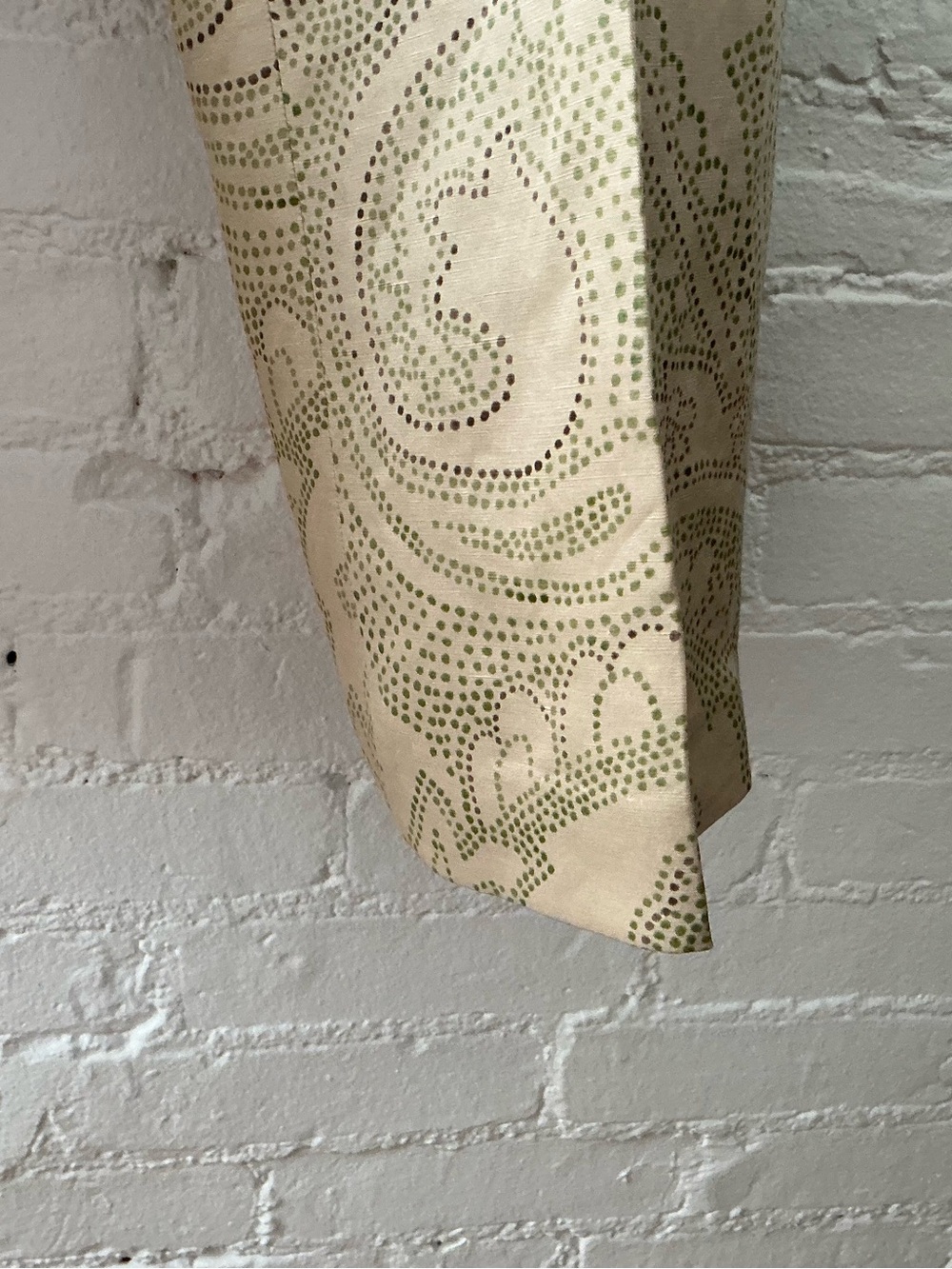 Talbots Heritage Silk Paisley Print Tailored Trouser Pants Beige Tan Career Sz 8 - Picture 4 of 13
